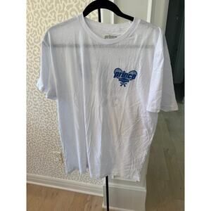 Prince x Happy Dad Men's White Graphic Seltzer Casual T-Shirt Size L